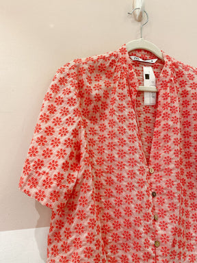 Blusa laise rosa flores Zara M
