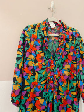 Camisa floral colorida Totem M