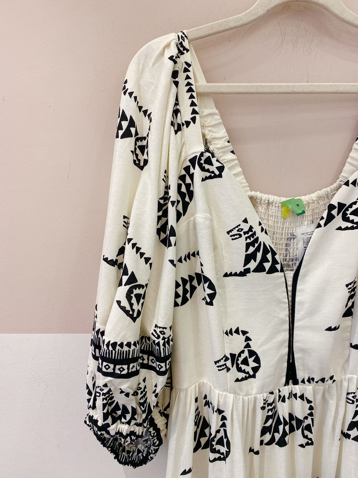 Vestido longo p&b tigres Farm G