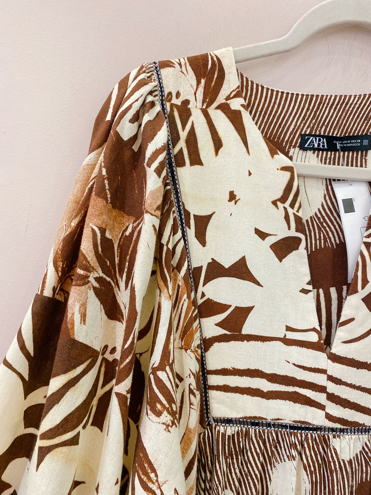 Vestido estampado flores Zara M