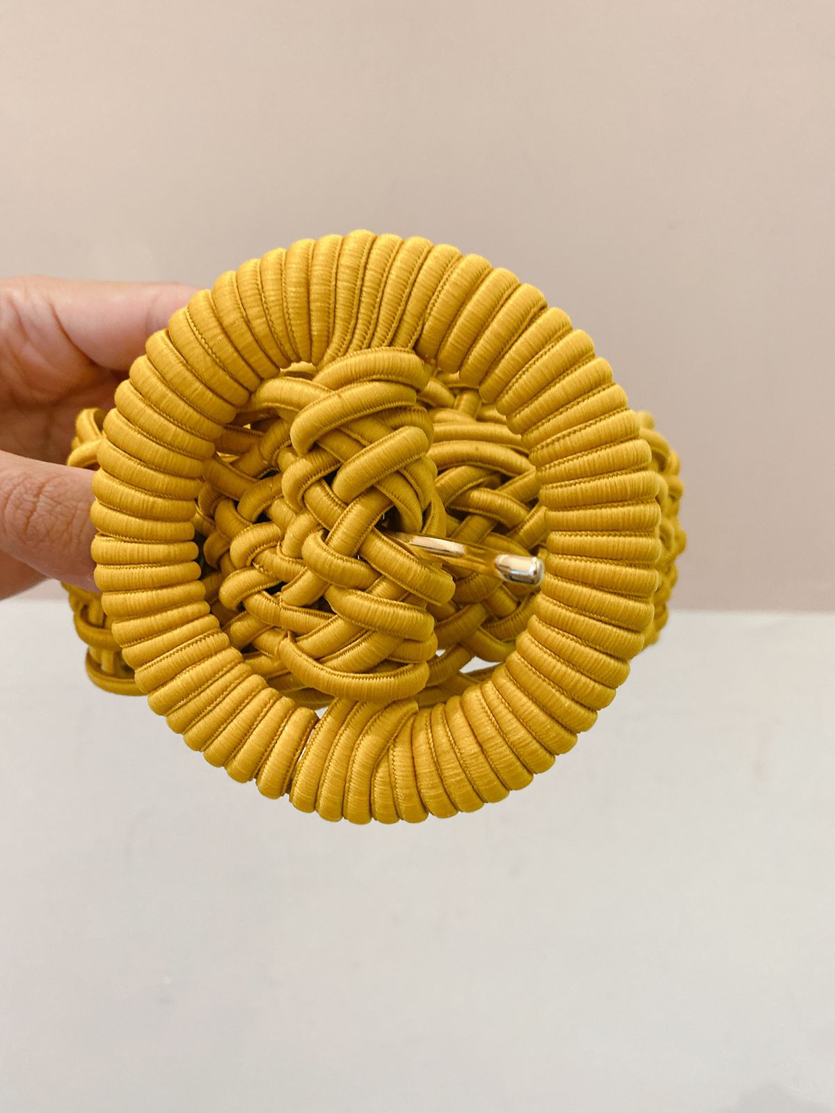 Cinto corda amarelo Zara 90cm