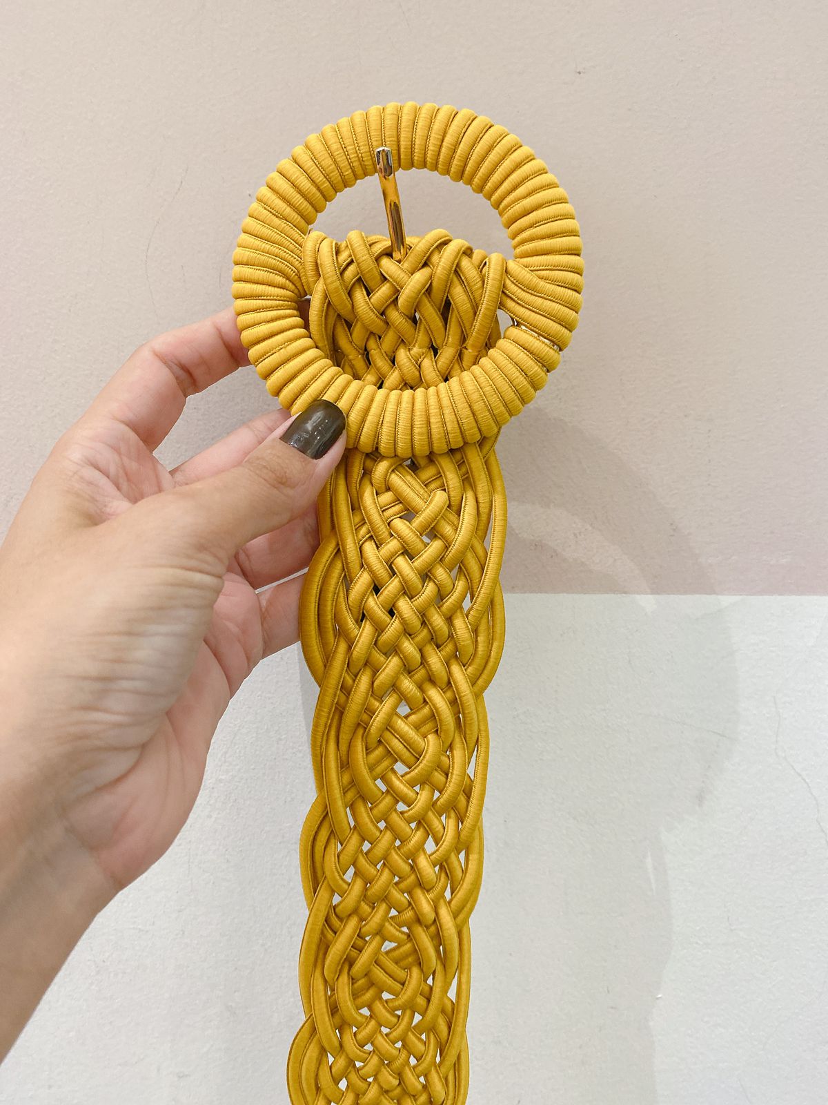 Cinto corda amarelo Zara 90cm