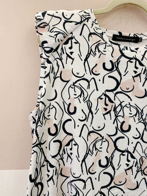 Blusa ombreiras estampada Andrea Marques 42