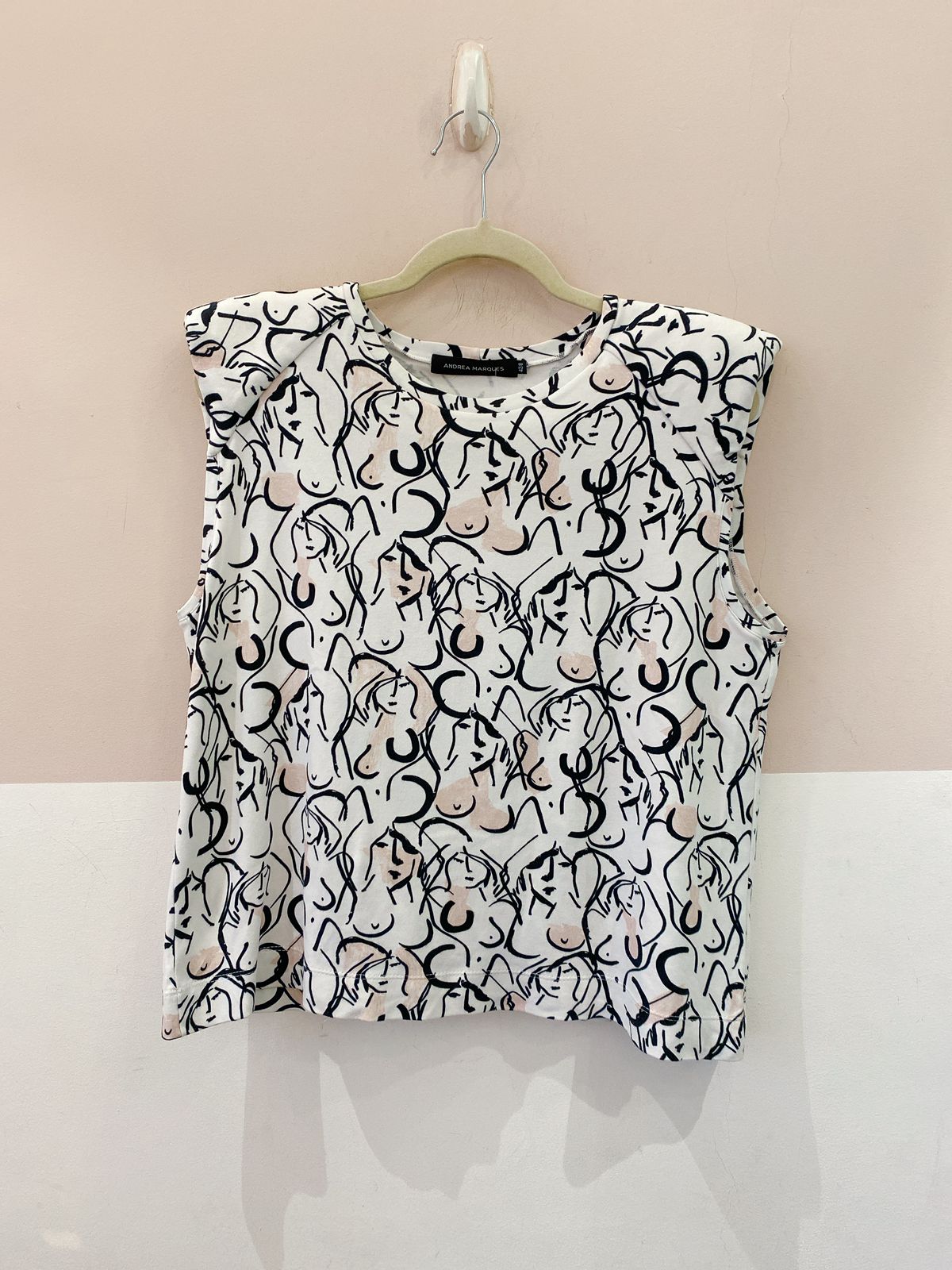 Blusa ombreiras estampada Andrea Marques 42