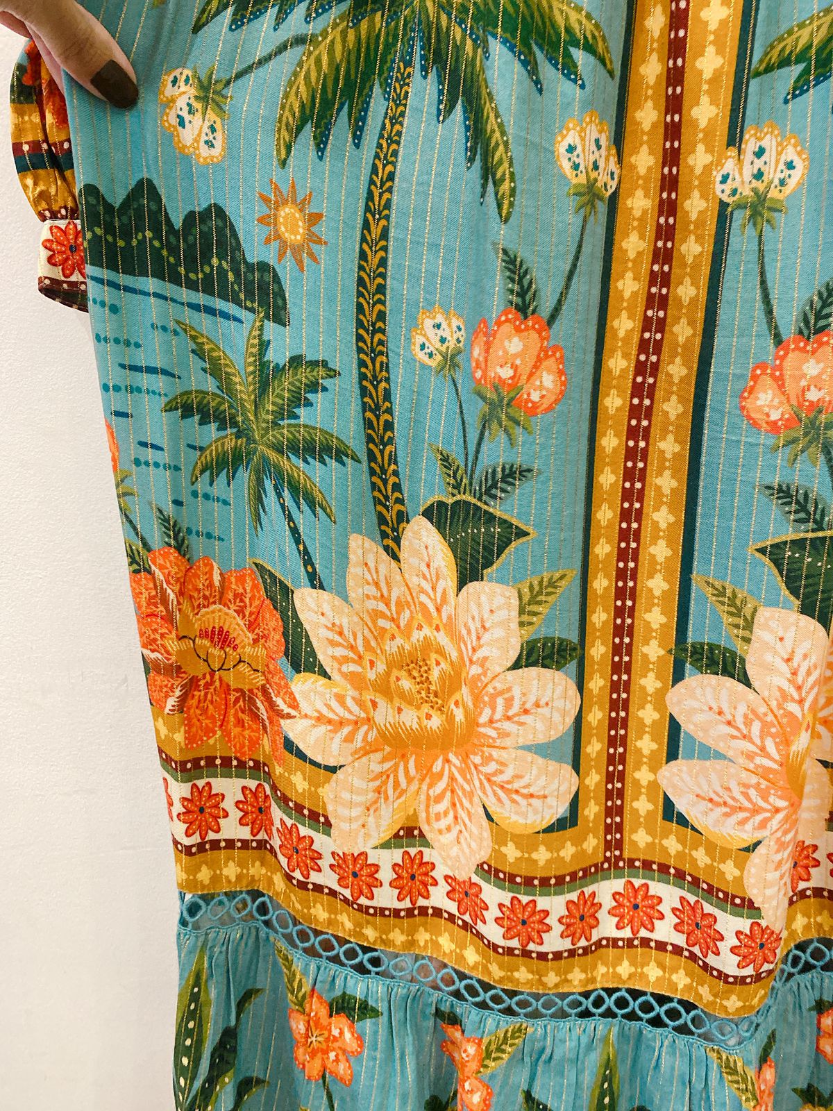 Vestido cropped samba das araras Farm G