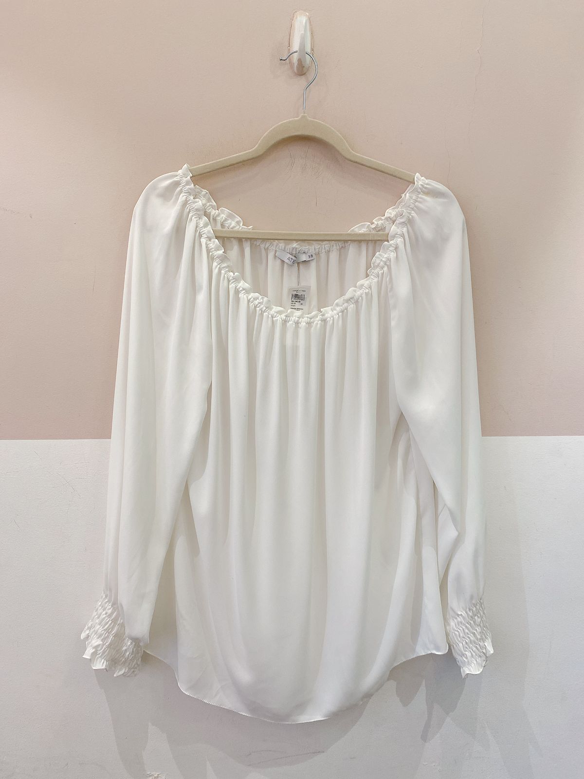 Camisa branca manga Ateen 38