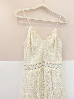 Vestido off renda Le lis blanc 38