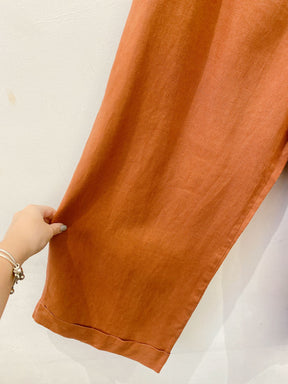 Pantalona terracota linho Anpô G
