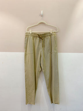 Calça verde cós elástico Zara GG