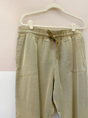 Calça verde cós elástico Zara GG