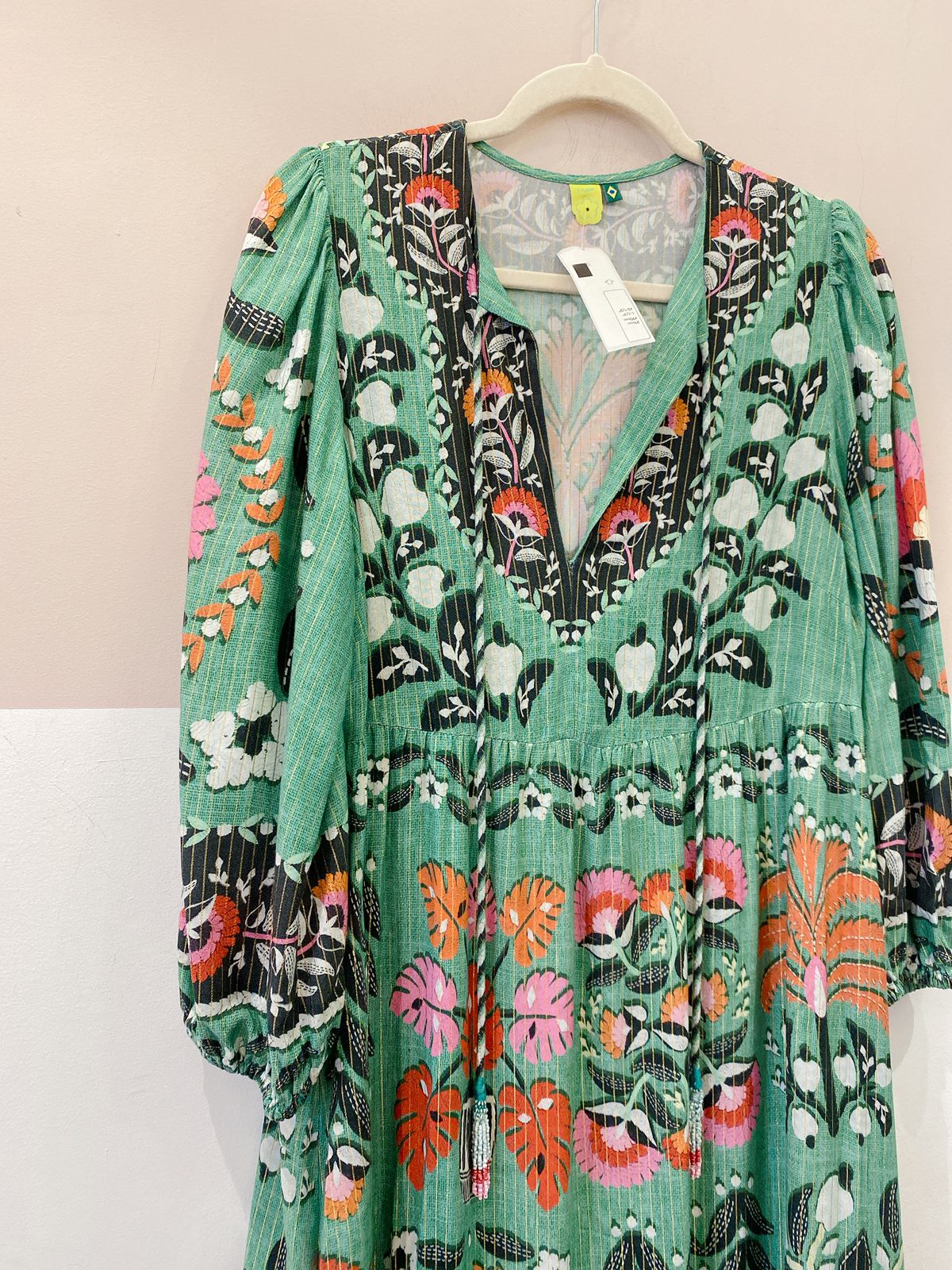 Vestido verde estampado cajus Farm G