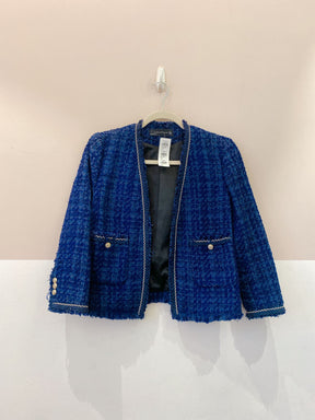 Casaqueto azul tweed Zara P