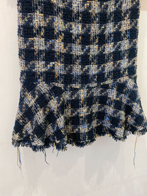 Vestido curto xadrez tweed Animale P