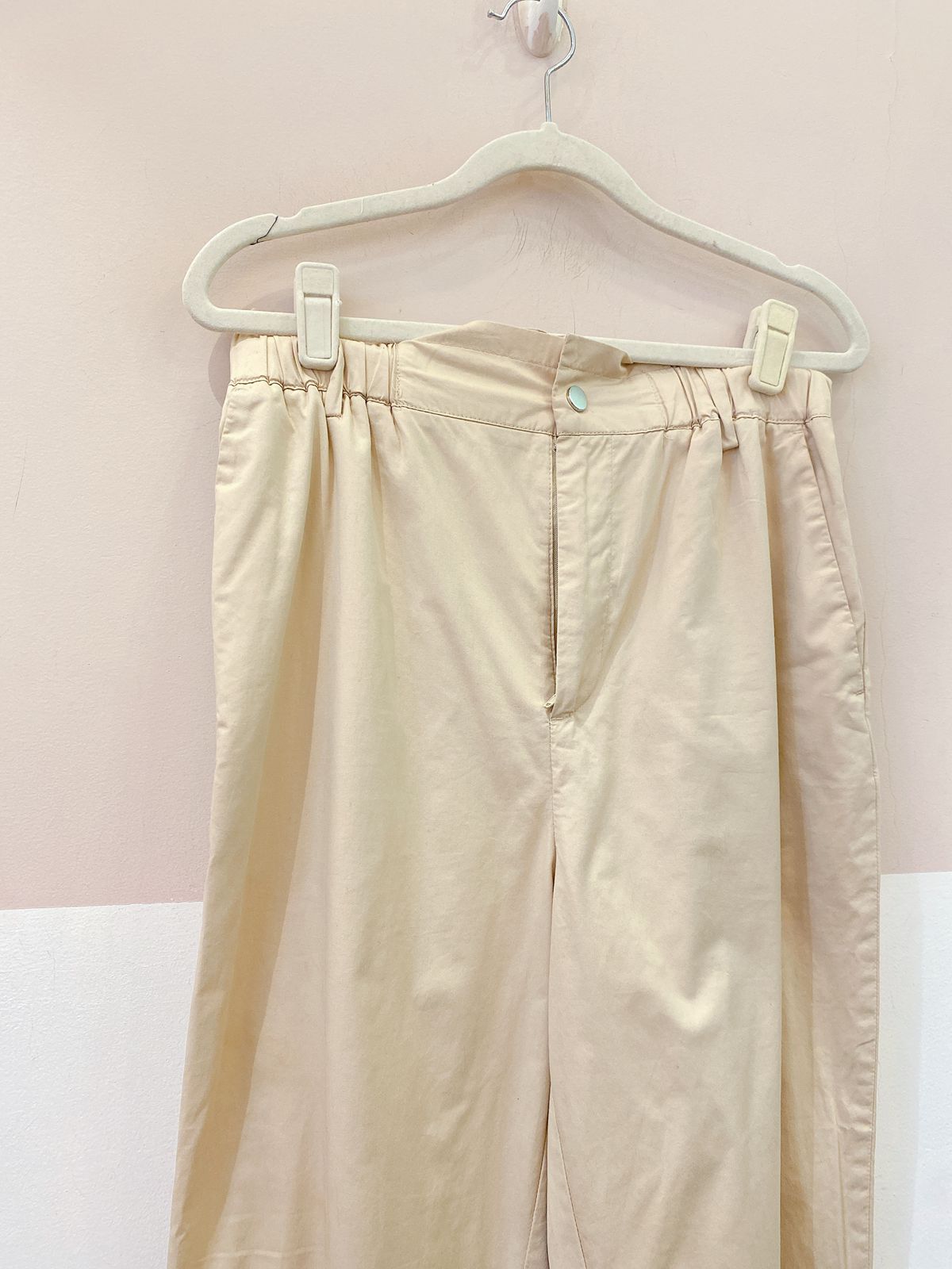 Calça clochard bege Zara P