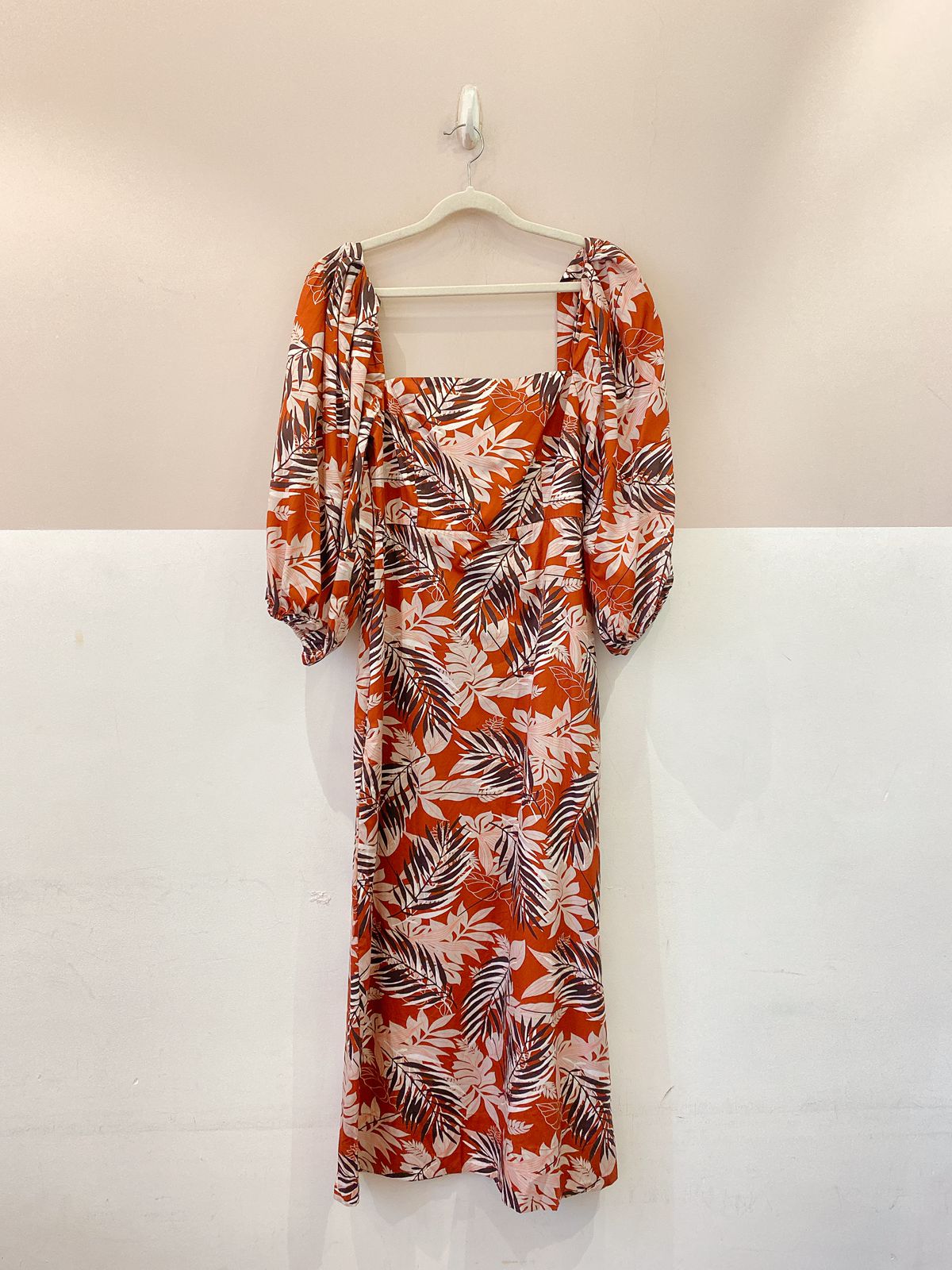 Vestido vermelho florido P/M