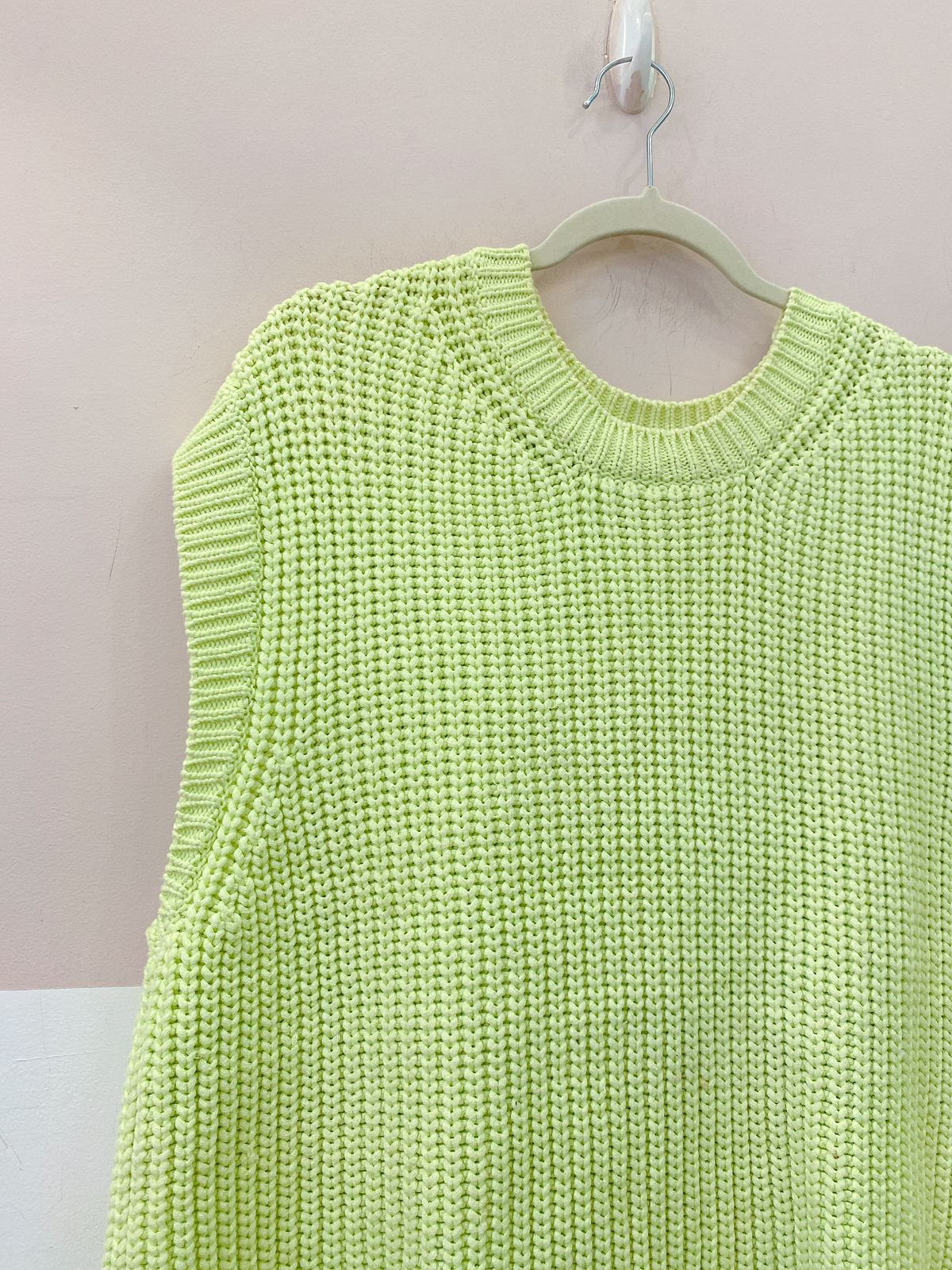 Colete tricot verde Zara M