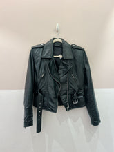 Jaqueta couro preta Zara P