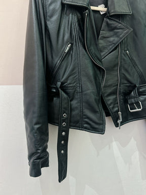 Jaqueta couro preta Zara P