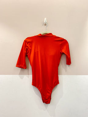 Body vermelho decote Emi Beachwear P