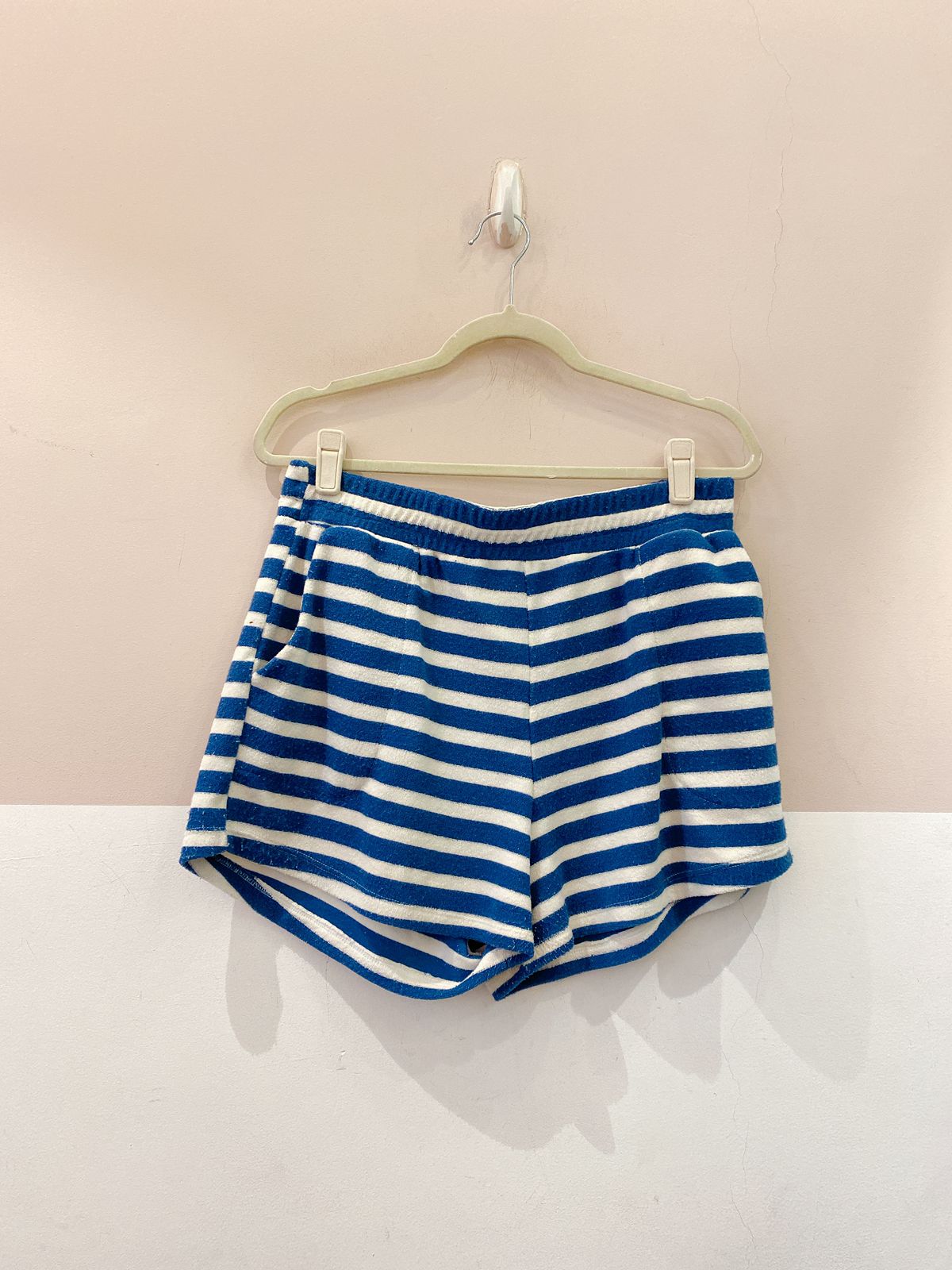 Short atoalhado azul listras Peepou M