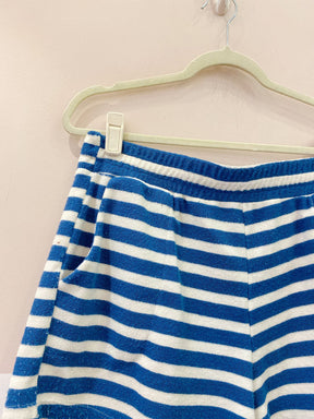 Short atoalhado azul listras Peepou M