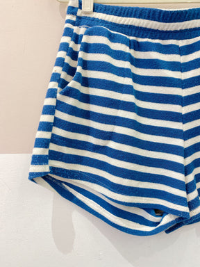 Short atoalhado azul listras Peepou M