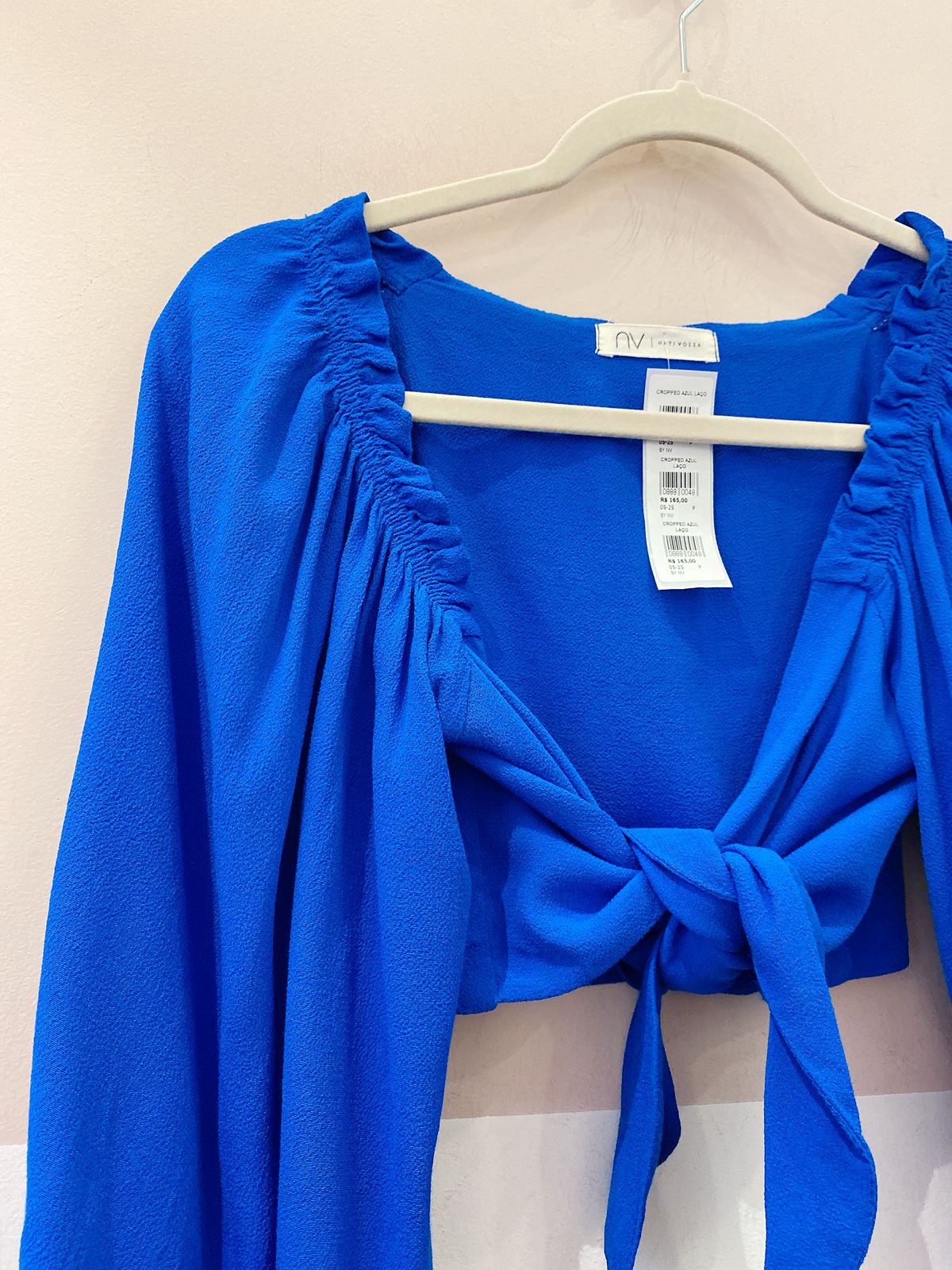 Cropped azul laço BY NV P