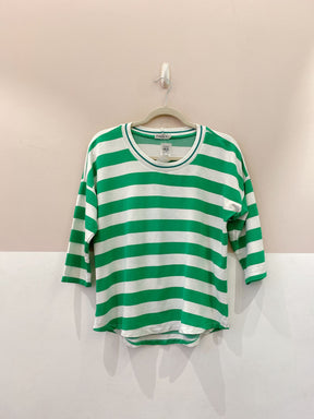 Blusa manga listras verde Peepou G
