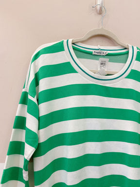 Blusa manga listras verde Peepou G