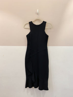 Vestido midi preto Corporeum 38