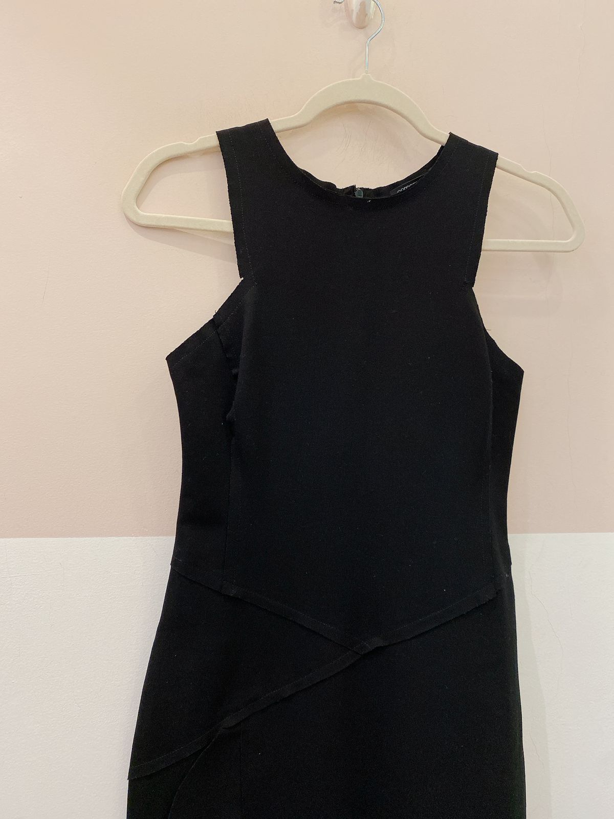 Vestido midi preto Corporeum 38